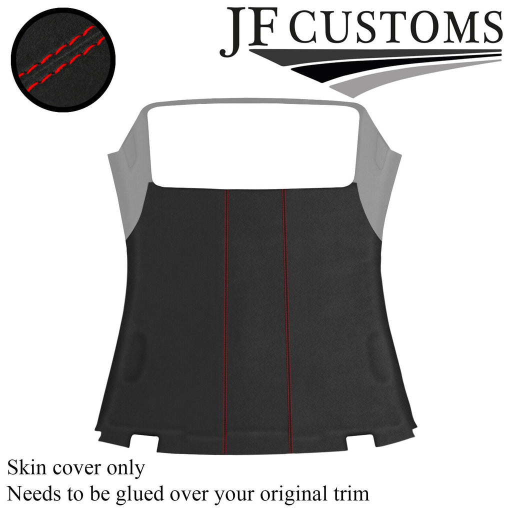 RED STITCH D GREY SUEDE HARDTOP ROOF HEADLINER COVER FOR BMW E46 CONVERTIBLE
