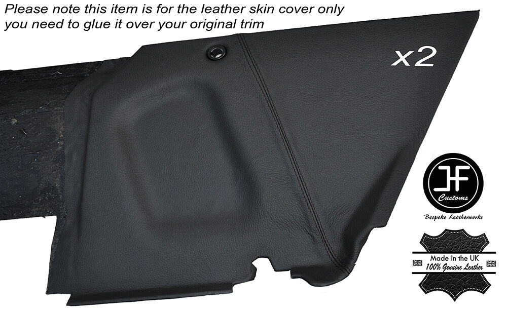 BLACK STITCH 2X CENTER CONSOLE SIDE TRIM SKIN COVERS FITS CORVETTE C4 84-90