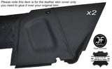 BLACK STITCH 2X CENTER CONSOLE SIDE TRIM SKIN COVERS FITS CORVETTE C4 84-90