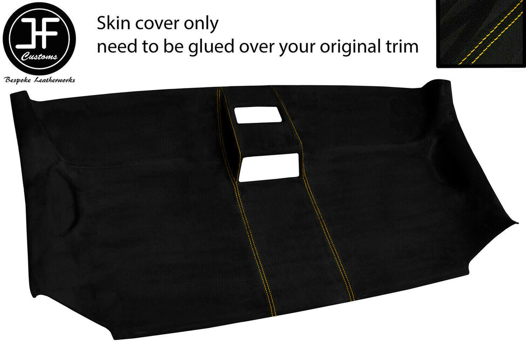 YELLOW STITCH FRONT ROOF HEADLINING LUXE SUEDE COVER FITS VW T5 MULTIVAN