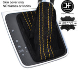 YELLOW STITCH SUEDE DSG AUTOMATIC GEAR GAITER FITS VW GOLF MK7 VII 2013-2017
