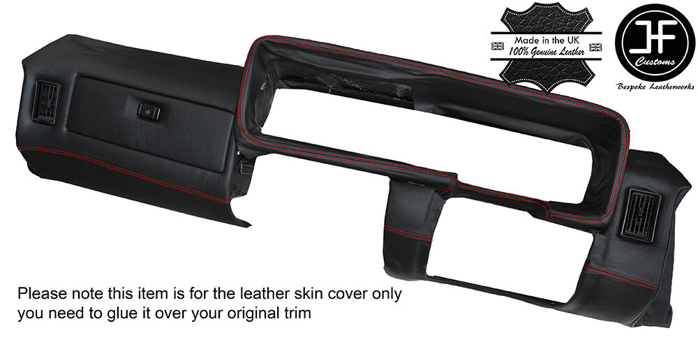 RED STITCHING DASH DASHBOARD LEATHER COVER FITS LOTUS EXCEL 1983-1991 CUSTOM NEW