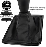 BLACK & BLACK TOP GRAIN REAL LEATHER MANUAL GEAR GAITER FITS JAGUAR XE 15-18