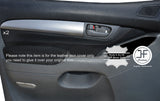 BLACK STITCH 2X REAR DOOR CARD TRIM COVERS FITS TOYOTA LAND CRUISER J120 03-09