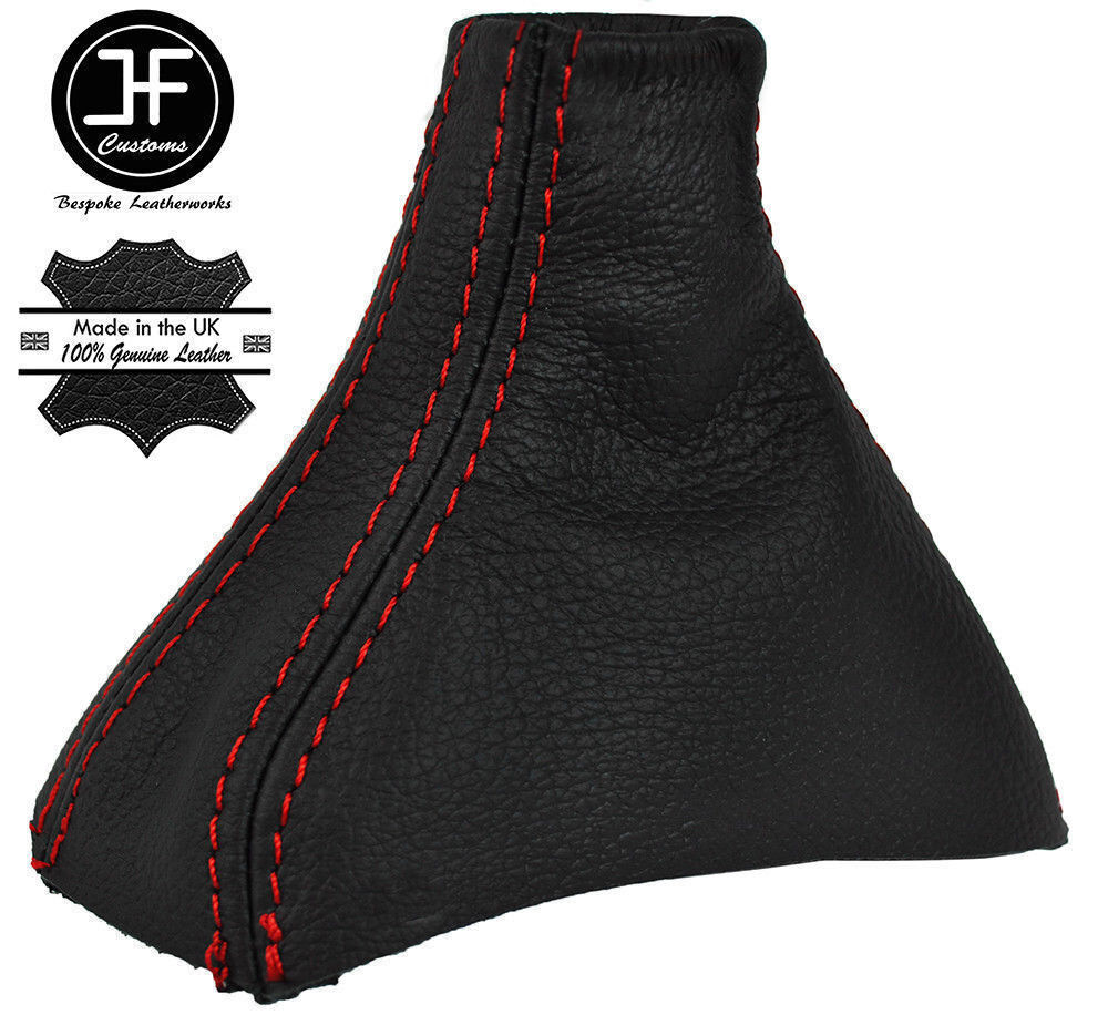 RED STITCH AUTOMATIC DSG REAL LEATHER GEAR GAITER FITS VW GOLF 5 GOLF 6 05-13