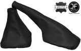 BLACK LEATHER BLACK STITCH GAITERS SET FOR SEAT IBIZA CORDOBA MKII 6K 1993-1999