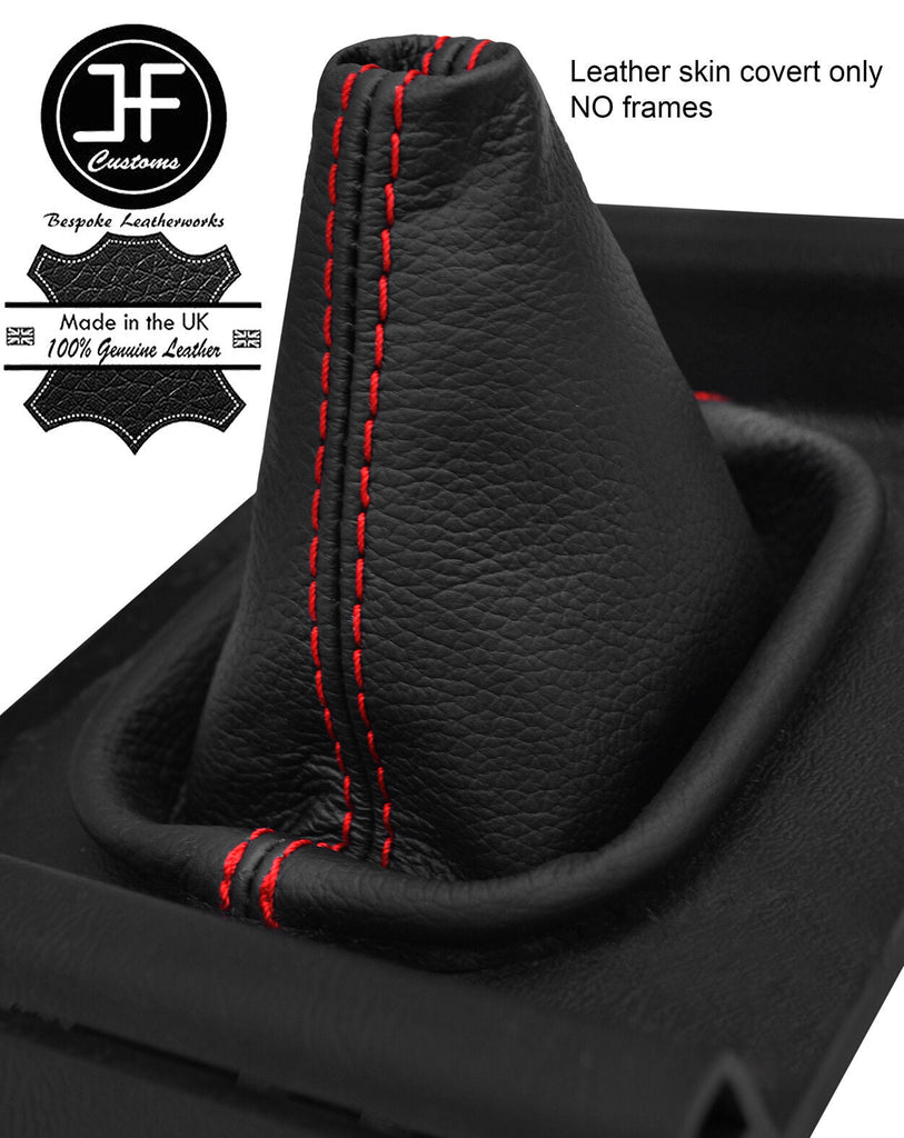 RED STITCH TOP GRAIN LEATHER GEAR GAITER FITS BMW 3 SERIES E21 1975-1984