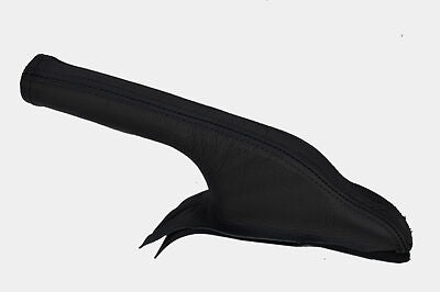 black stitch FITS  HONDA JAZZ 2002-2007 LEATHER HANDBRAKE GAITER CUSTOM NEW
