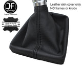 BLACK STITCHING REAL LEATHER MANUAL GEAR GAITER FOR AUDI A4 B9 2015-2017