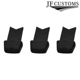 RED STITCH 3X HEATER CONTROL LEVER KNOB COVERS + FRAMES FOR PORSCHE 924 EARLY