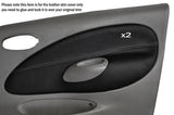 WHITE STITCH 2X FRONT DOOR CARD SKIN COVERS FITS FORD FIESTA MK4 MK5 95-02 3DR