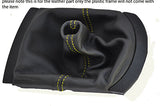 yellow stitching FITS SEAT CORDOBA IBIZA MK3 2002-2008  GEAR ITALIAN LEATHER