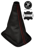RED STITCHING REAL LEATHER GEAR GAITER FITS ALMERA 2000-2005 CUSTOM NEW