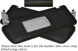 YELLOW STITCHING  2X SUN VISORS LEATHER SKIN COVERS FITS AUDI A5 2007-2011