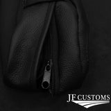 BLACK STITCH 2X FRONT SEAT ARMREST LEATHER COVERS FITS INFINITI QX56 04-10