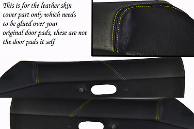 yellow stitching FITS MAZDA MX5 MK1 MIATA 89-97 2X DOOR CARD PADS LEATHER COVERS