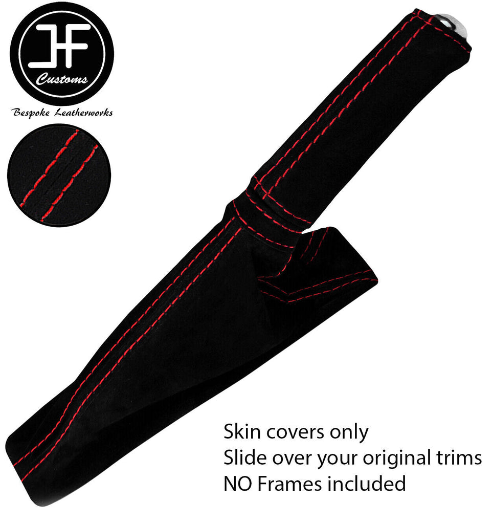 RED STITCH HANDBRAKE GAITER SUEDE COVER + HANDLE FITS ALFA ROMEO 156 98-02