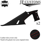 D RED STITCH ITALIAN LEATHER 2X B C PILLAR COVER FOR INFINITI G35 02-06 COUPE