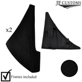 BLACK STITCH 2X CONSOLE SIDE TRIM SUEDE COVERS+FRAMES FOR MAZDA MX5 MK3 05-08