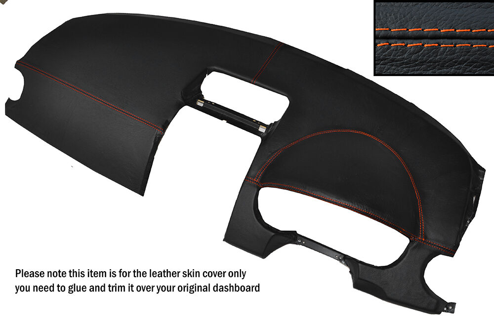ORANGE STITCH DASH DASHBOARD LEATHER SKIN COVER FITS MITSUBISHI COLT 2004-2008