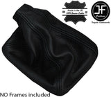 BLACK STITCH MANUAL REAL LEATHER GEAR GAITER FITS SAAB 95 9-5 1998-2010