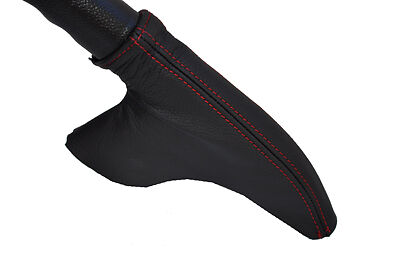 FITS SMART FORFOUR LEATHER HANDBRAKE GAITER red stitch CUSTOM NEW MADE IN UK