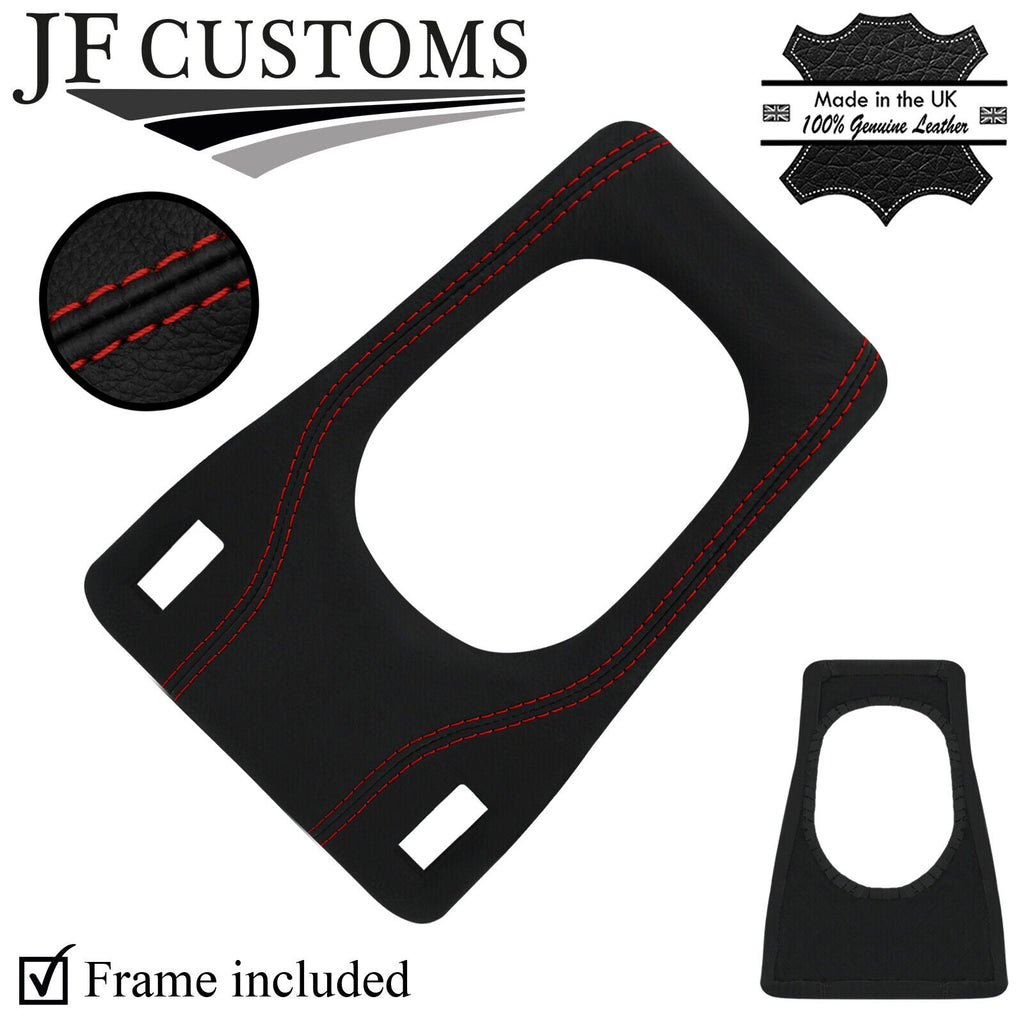 D RED STITCH LEATHER GEAR SURROUND TRIM + FRAME FOR PORSCHE 944 1982-1991