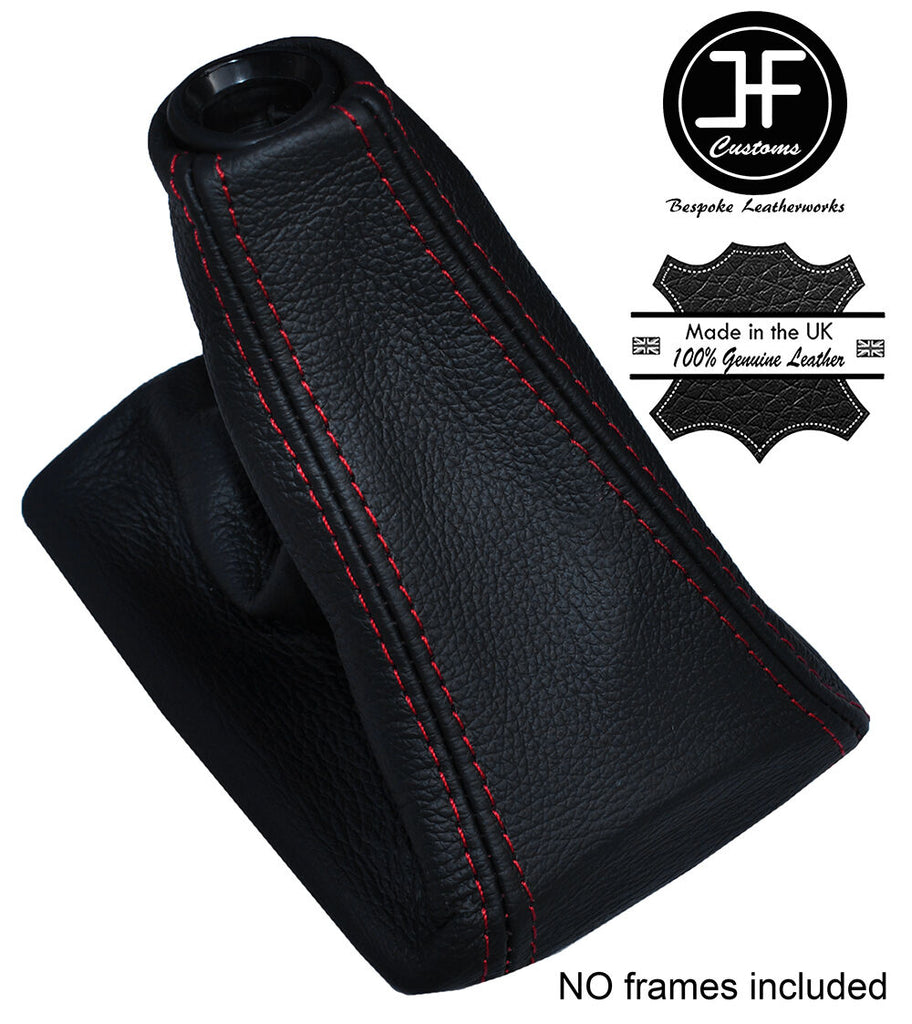 RED STITCHING MANUAL LEATHER GEAR GAITER FITS HYUNDAI GETZ 2002 TO 2009