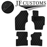 WHITE DIAMOND STITCH VINYL 4XTAILORED FLOOR CARPET FOR KIA RIO AUTO 01-05 JF1