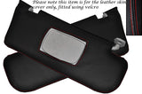 RED STITCHING FITS FIAT STILO 2001-2007 2X SUN VISORS LEATHER COVERS ONLY
