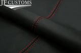 DARK RED STITCH LEATHER GLOVEBOX COVER FITS SMART FORTWO 451 11-14 FACELIFT