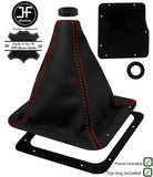 RED  STITCH LEATHER GEAR+PLASTIC FRAME+TOP RING FOR FORD THUNDERBIRD 84-88