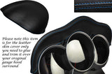 BLUE STITCH FITS MAZDA RX8 2003-2012 SPEEDO GAUGE HOOD LEATHER SKIN COVER ONLY