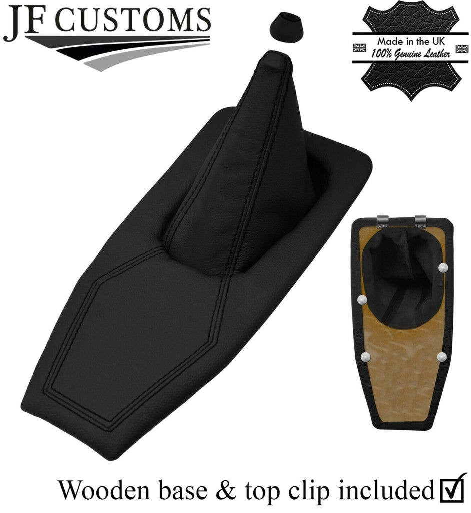 BLACK STITCH REAL LEATHER GEAR GAITER+BASE FRAME KIT FOR TRIUMPH TR7 TR8 76-82