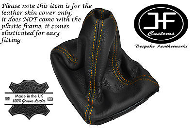 YELLOW STITCH FITS VOLKSWAGEN VW GOLF 2 MK2 1982-1991 BLACK GEAR GAITOR LEATHER