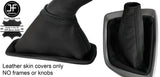 BLACK STITCH LEATHER MANUAL GEAR HANDBRAKE GAITER FITS TOYOTA AURIS MK2 12-2015