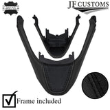 FOR MAZDA 6 MK2 08-12 BLACK & BLACK LEATHER COVERED STEERING WHEEL TRIM + FRAME