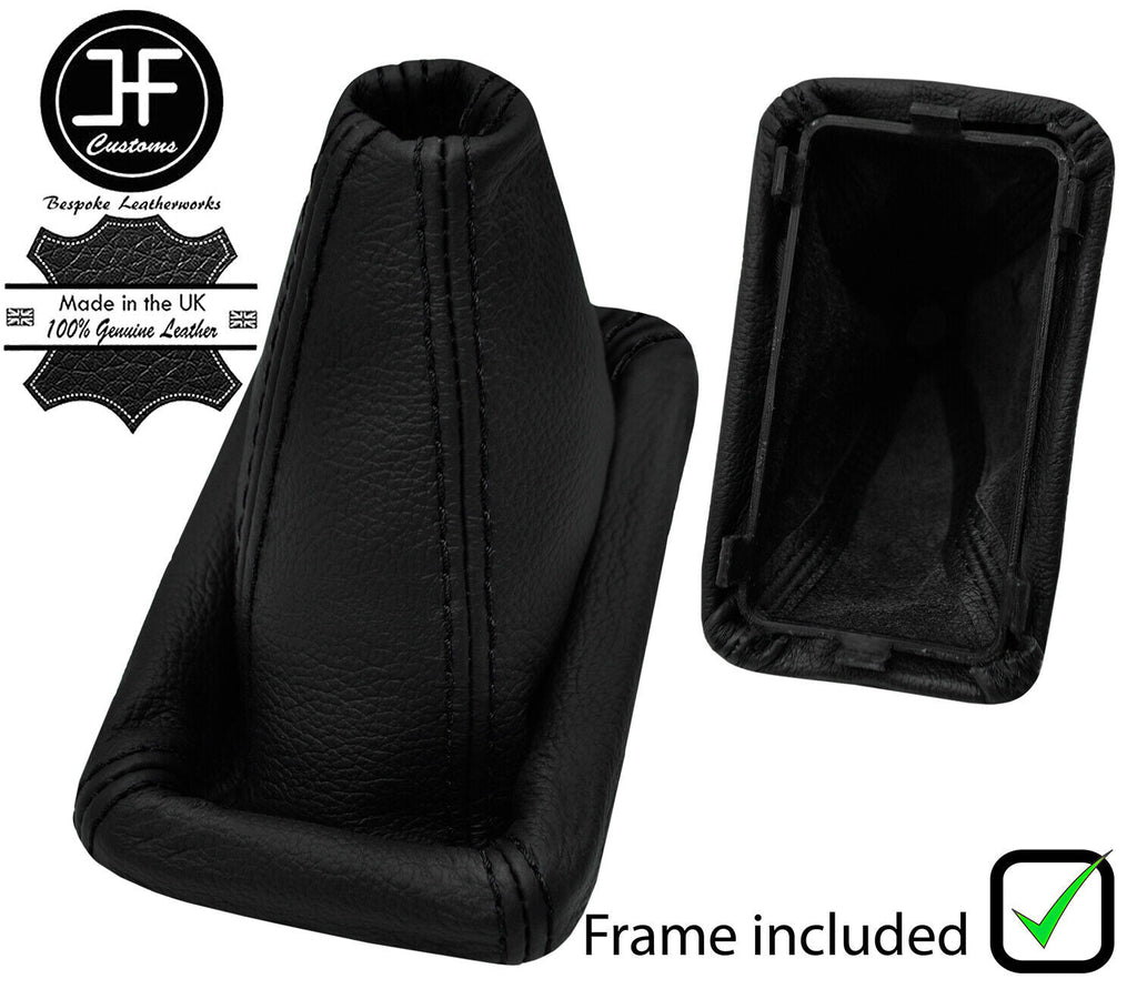 BLACK STITCH LEATHER MANUAL GEAR GAITER+PLASTIC FRAME FOR VW POLO MK2 86C 90-94