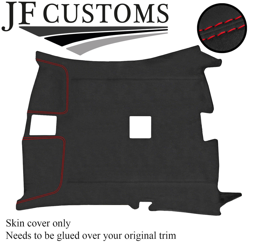 RED STITCH DARK GREY LUXE HEADLINER NON SUN ROOF COVER FOR BMW 3 E92 COUPE