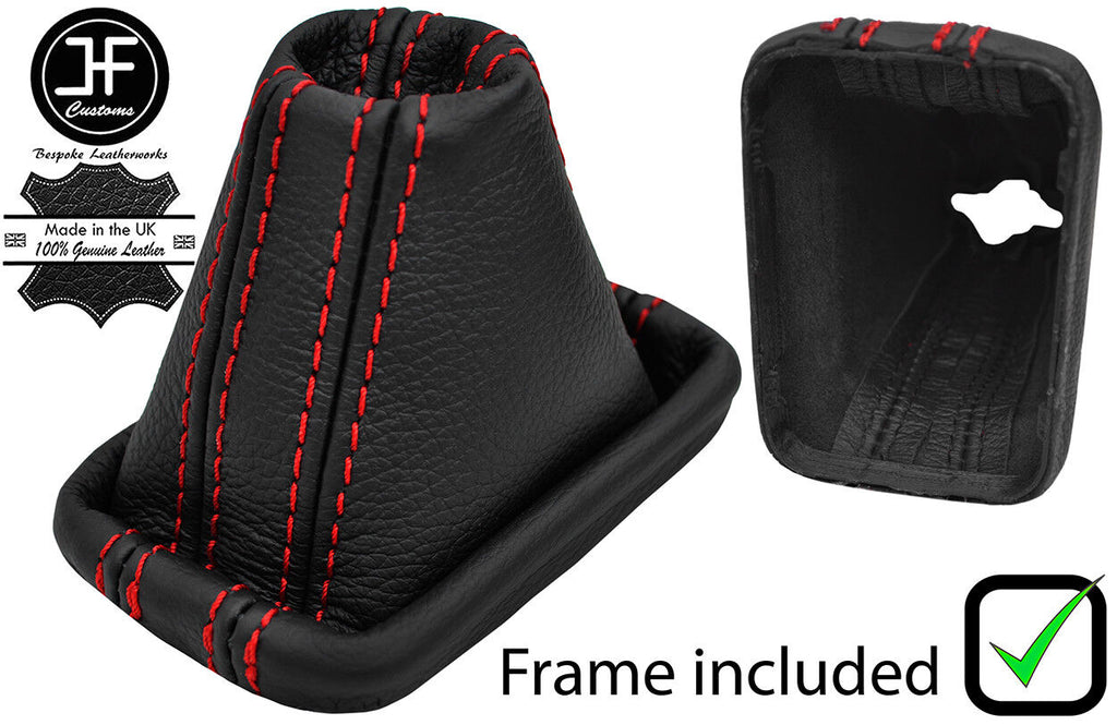 RED STITCH LEATHER DSG AUTOMATIC GAITER+PLASTIC FRAME FITS VW AMAROK 10-18