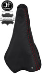 RED STITCHING MANUAL LEATHER GEAR GAITER FITS PEUGEOT 307 307CC  2001-2008