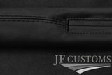 BLACK ITALIAN LEATHER 2X CAR KEY HOLDER PROTECTOR FITS JAGUAR X TYPE 01-09