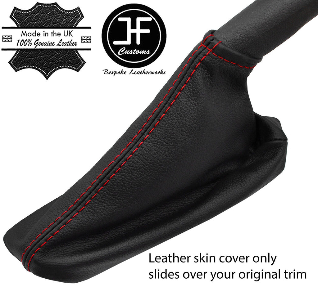 RED STITCHING TOP GRAIN LEATHER HANDBRAKE GAITER FITS PEUGEOT 508 2011-2017