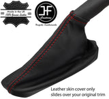 RED STITCHING TOP GRAIN LEATHER HANDBRAKE GAITER FITS PEUGEOT 508 2011-2017