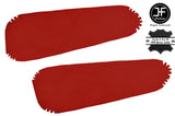 DARK RED LEATHER 2X FRONT DOOR ARMREST PAD COVERS FITS BMW E46 CONVERTIBLE COUPE