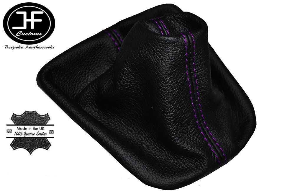 PURPLE STITCH LEATHER MANUAL GEAR GAITER FITS VW GOLF MK5 GTI TDI SDI FSI 03-09