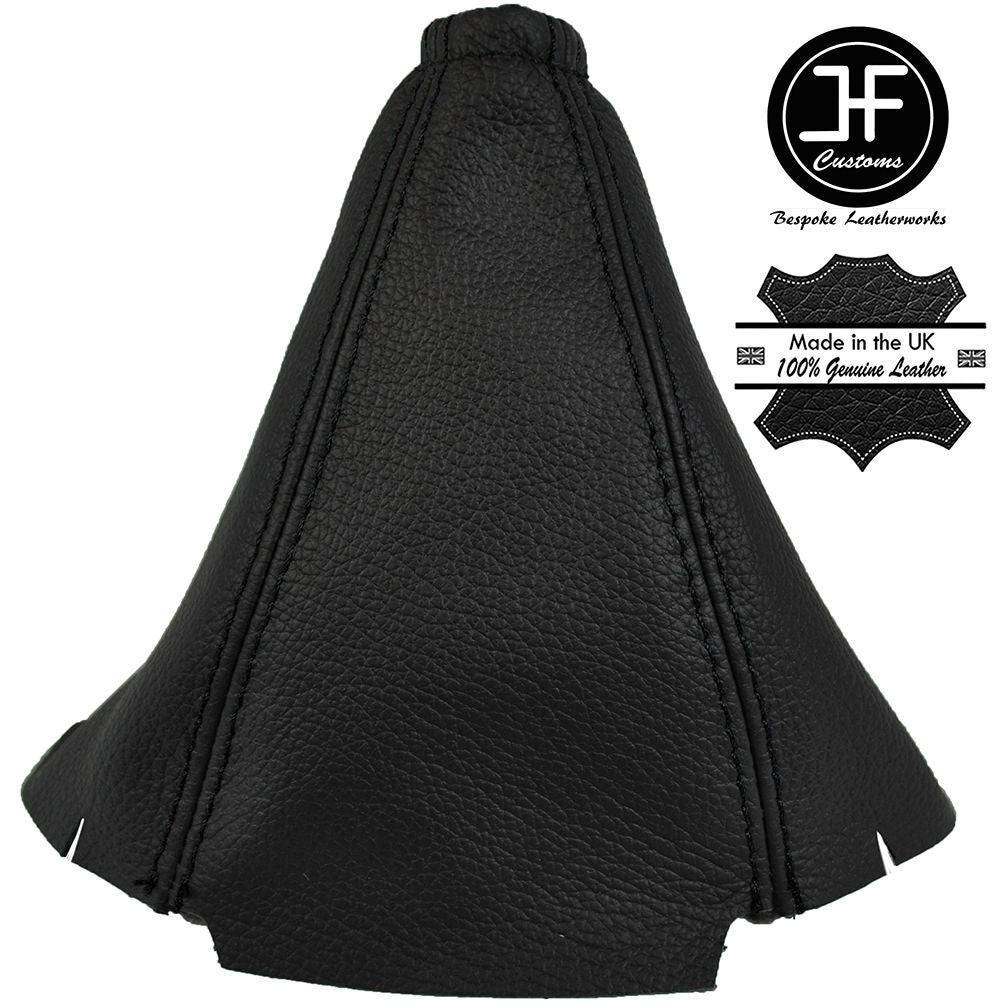 BLACK STITCHING MANUAL LEATHER GEAR STICK GAITER FOR PEUGEOT 205 & GTI