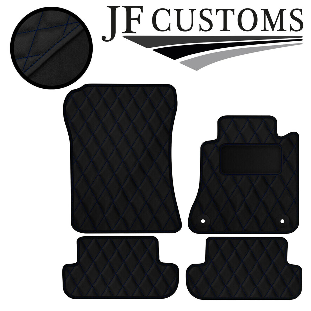 D BLUE  DIAMOND STITCH VINYL 4XTAILORED FLOOR CARPET FOR MERCEDES CLK 03-10 JF1