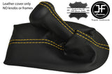 YELLOW STITCHING MANUAL LEATHER GEAR GAITER FITS PORSCHE 986 BOXSTER 1996-2004