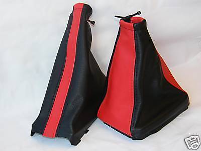 FITS FIAT COUPE GEAR & HANDBRAKE REAL LEATHER GAITER CUSTOM NEW MADE IN UK